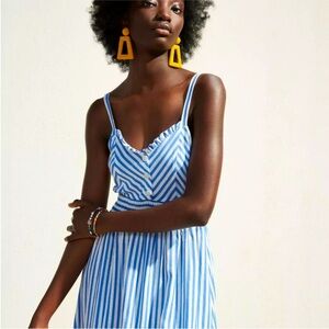 Zara Linen blend Seersucker midi dress